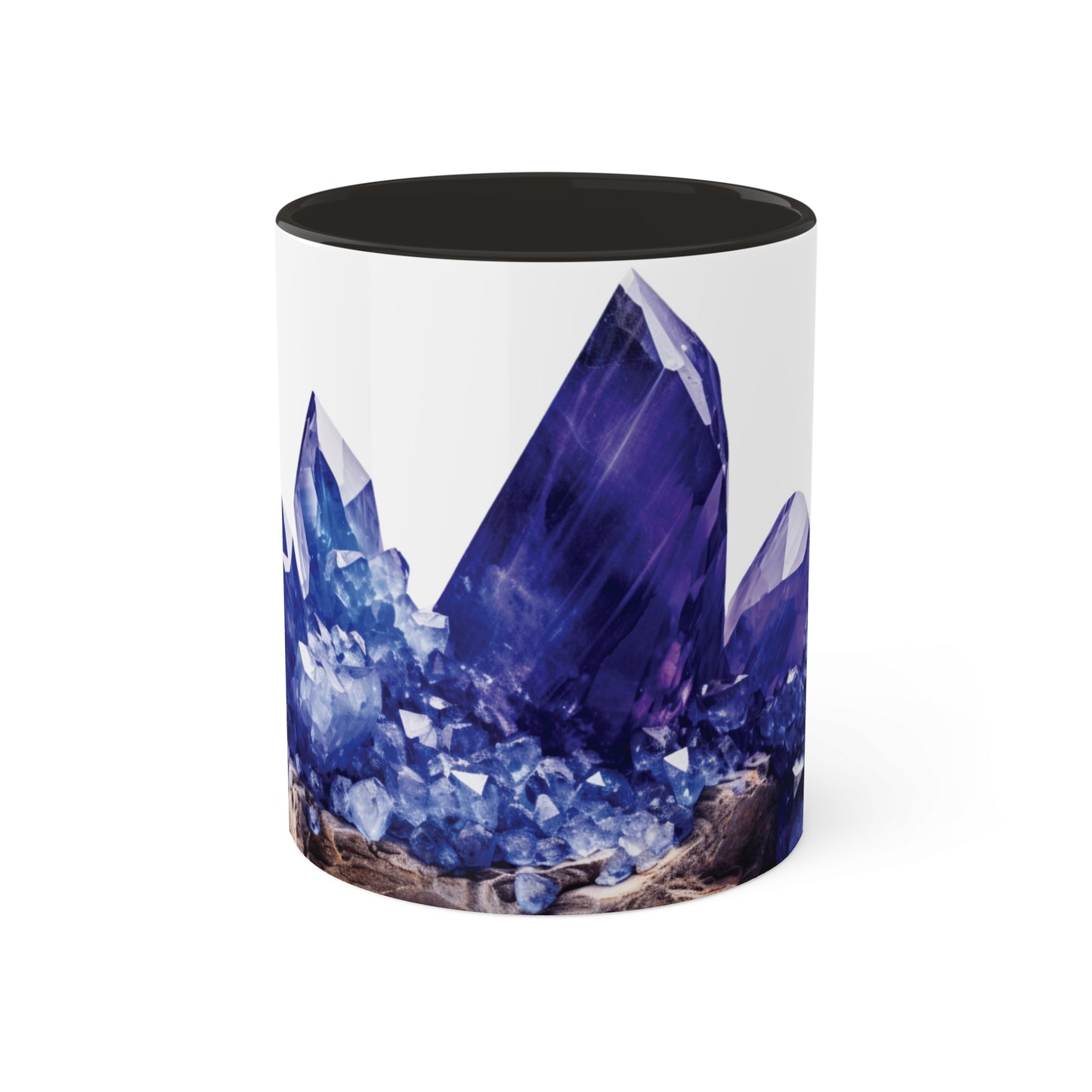 Tanzanite Blue Topaz Crystal Birthstone Coffee Cup - Energize Your Mornings with Gemstone Elegance