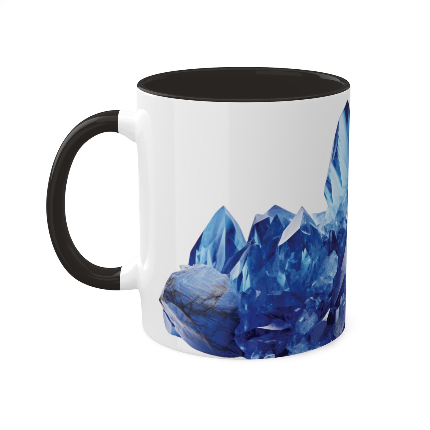 Sapphire and Larimar Crystal Birthstone Coffee Cup - Energize Your Mornings with Gemstone Elegance