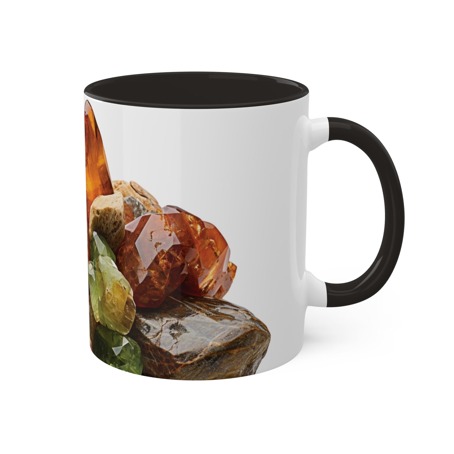 Picture Jasper and Peridot Crystal Birthstone Coffee Cup - Energize Your Mornings with Gemstone Elegance