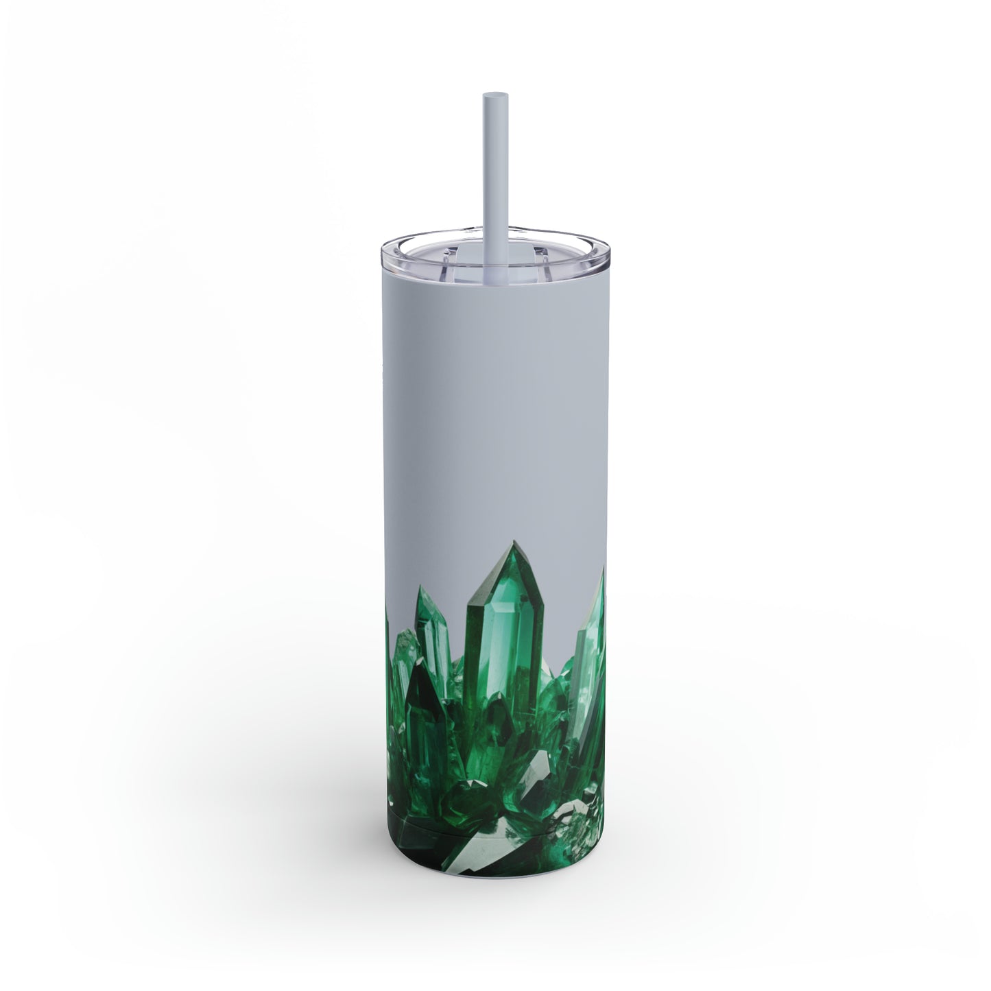 Emerald Crystal Birthstone Skinny Matte Yoga Workout Tumbler