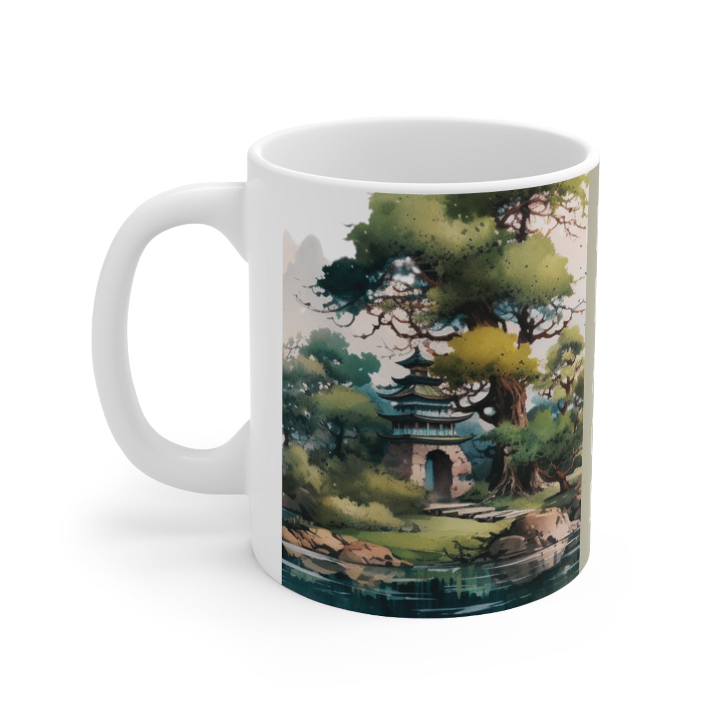 Bonsai Garden Wood Dragon Ceramic Coffee Cup - Lunar New Year Mug for Enchanting Mornings & Mystical Evenings