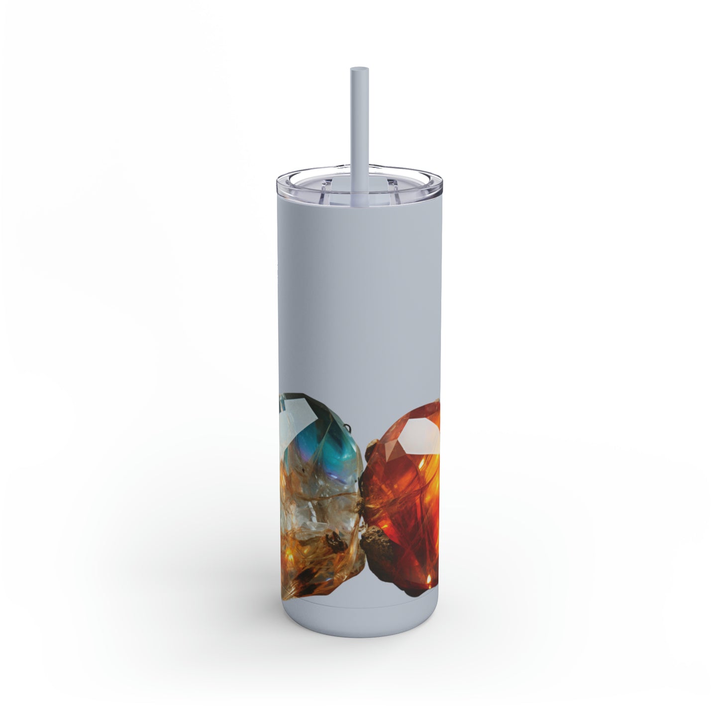 Dragon Fire Opal Crystal Birthstone Skinny Matte Yoga Workout Tumbler