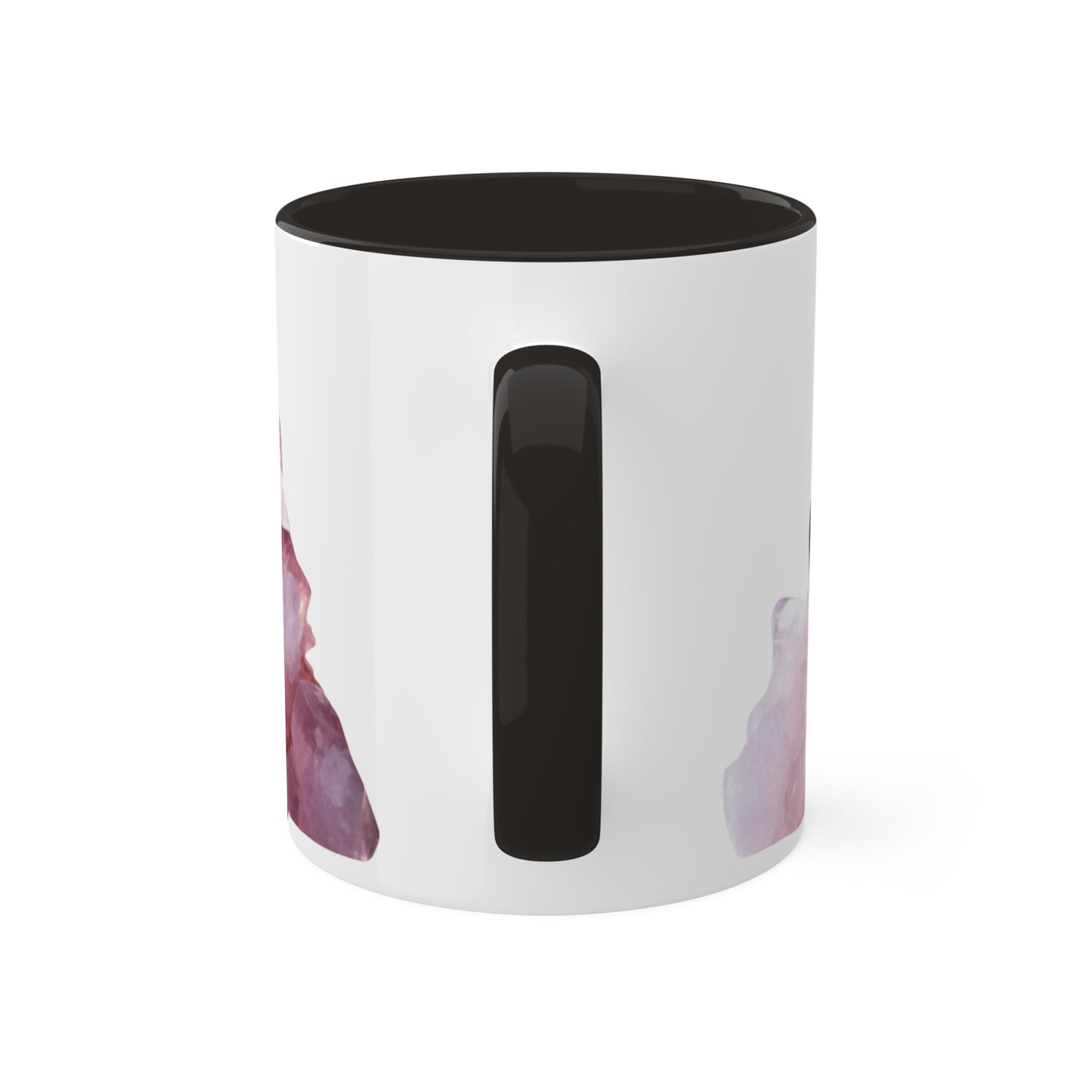 Rose Quartz and Sea Glass Crystal Birthstone Coffee Cup - Energize Your Mornings with Gemstone Elegance