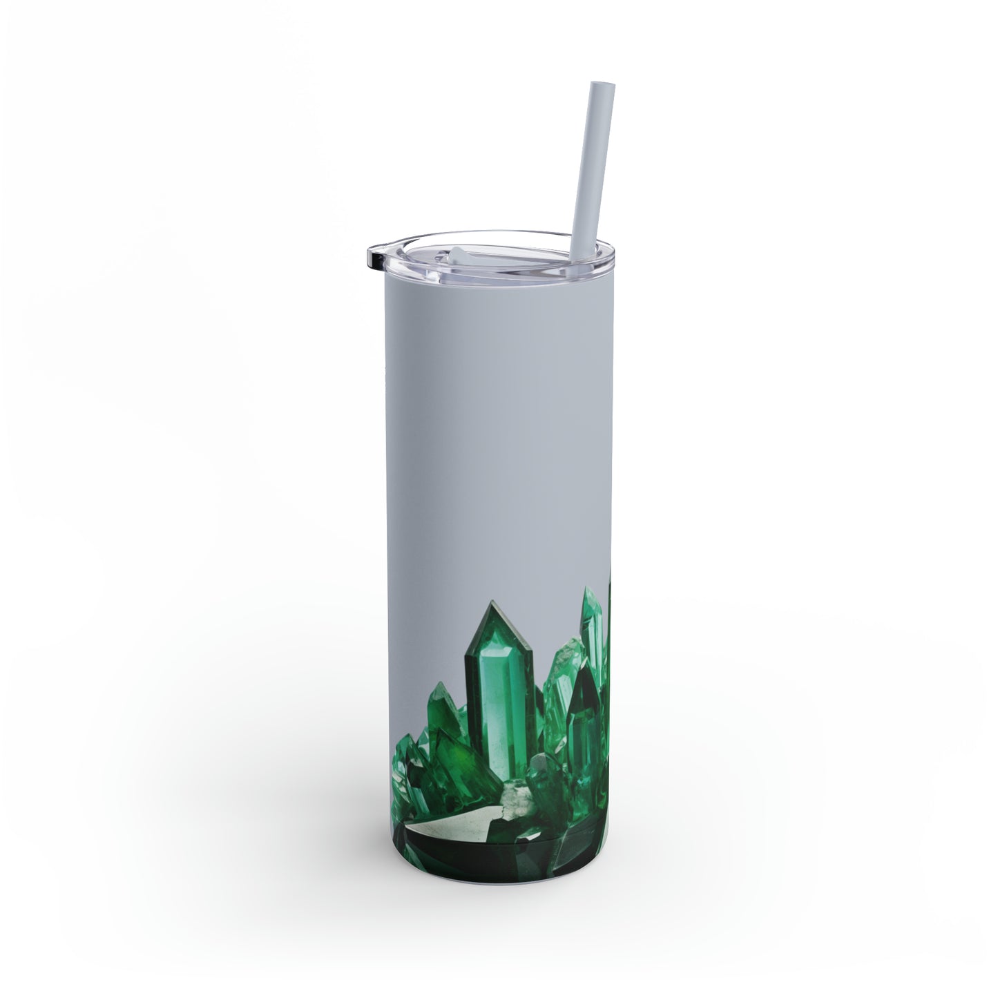 Emerald Crystal Birthstone Skinny Matte Yoga Workout Tumbler