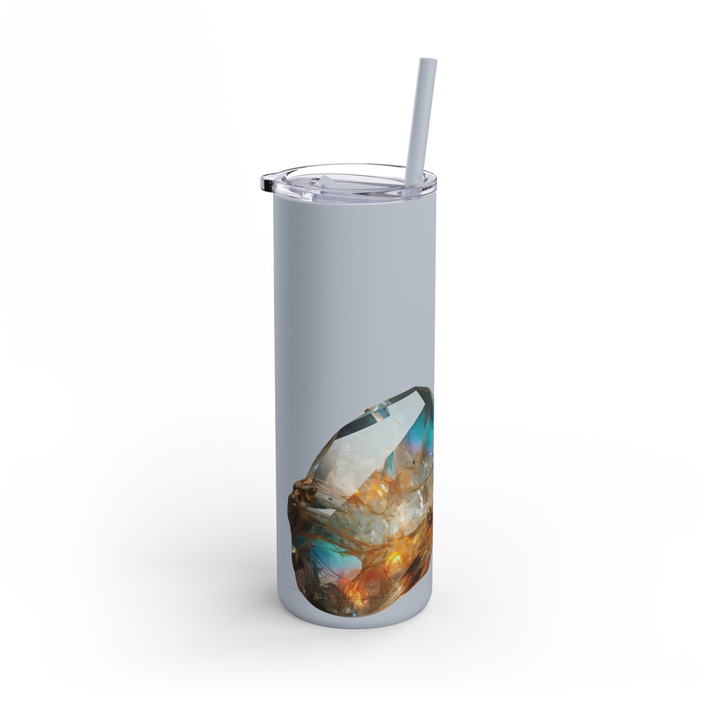 Dragon Fire Opal Crystal Birthstone Skinny Matte Yoga Workout Tumbler