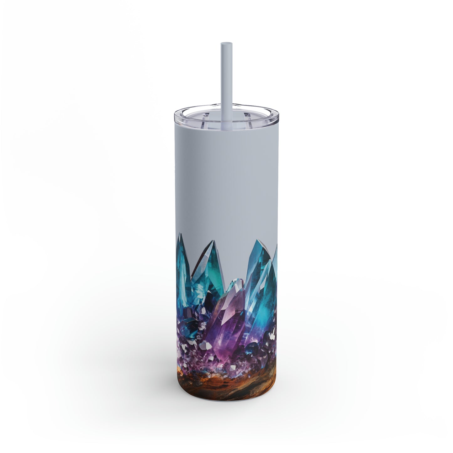 Alexandrite Crystal Birthstone Skinny Matte Yoga Workout Tumbler