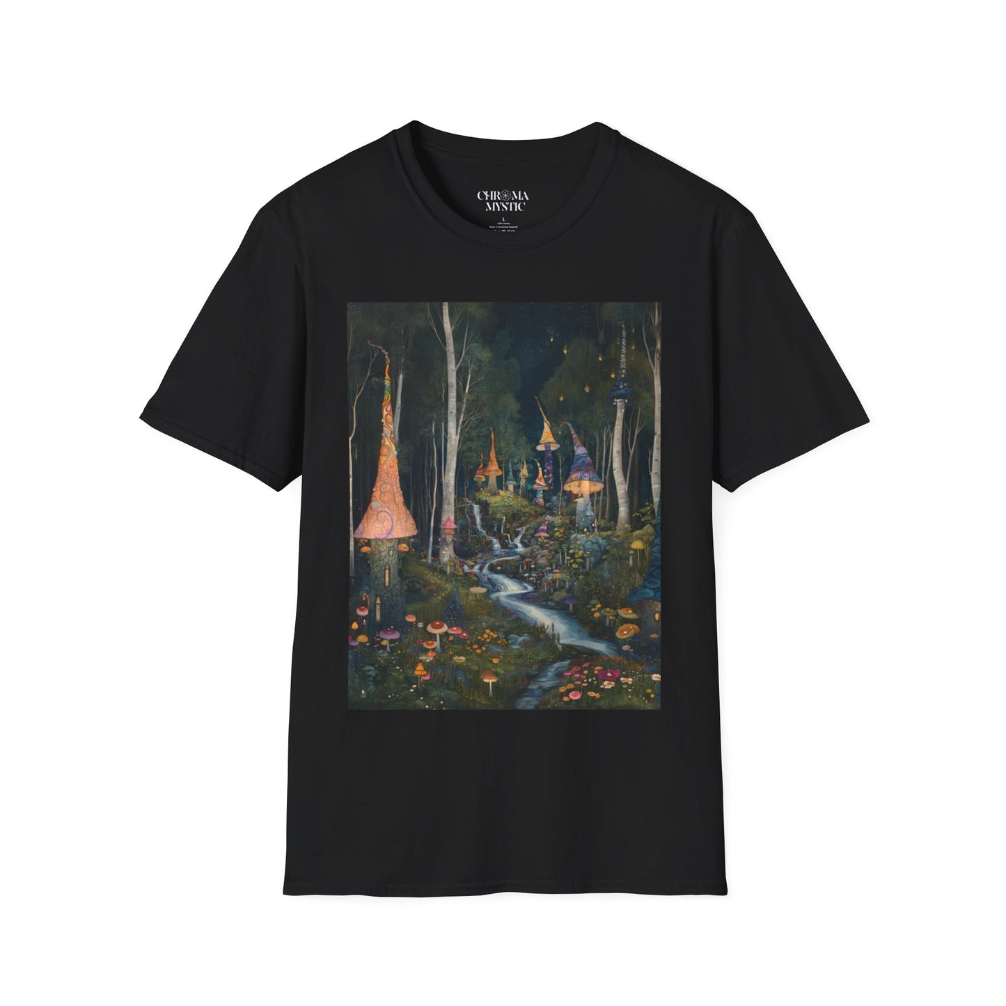 Gnome-Witch Village T-Shirt - Fantasy City Threads by Chroma Mystic