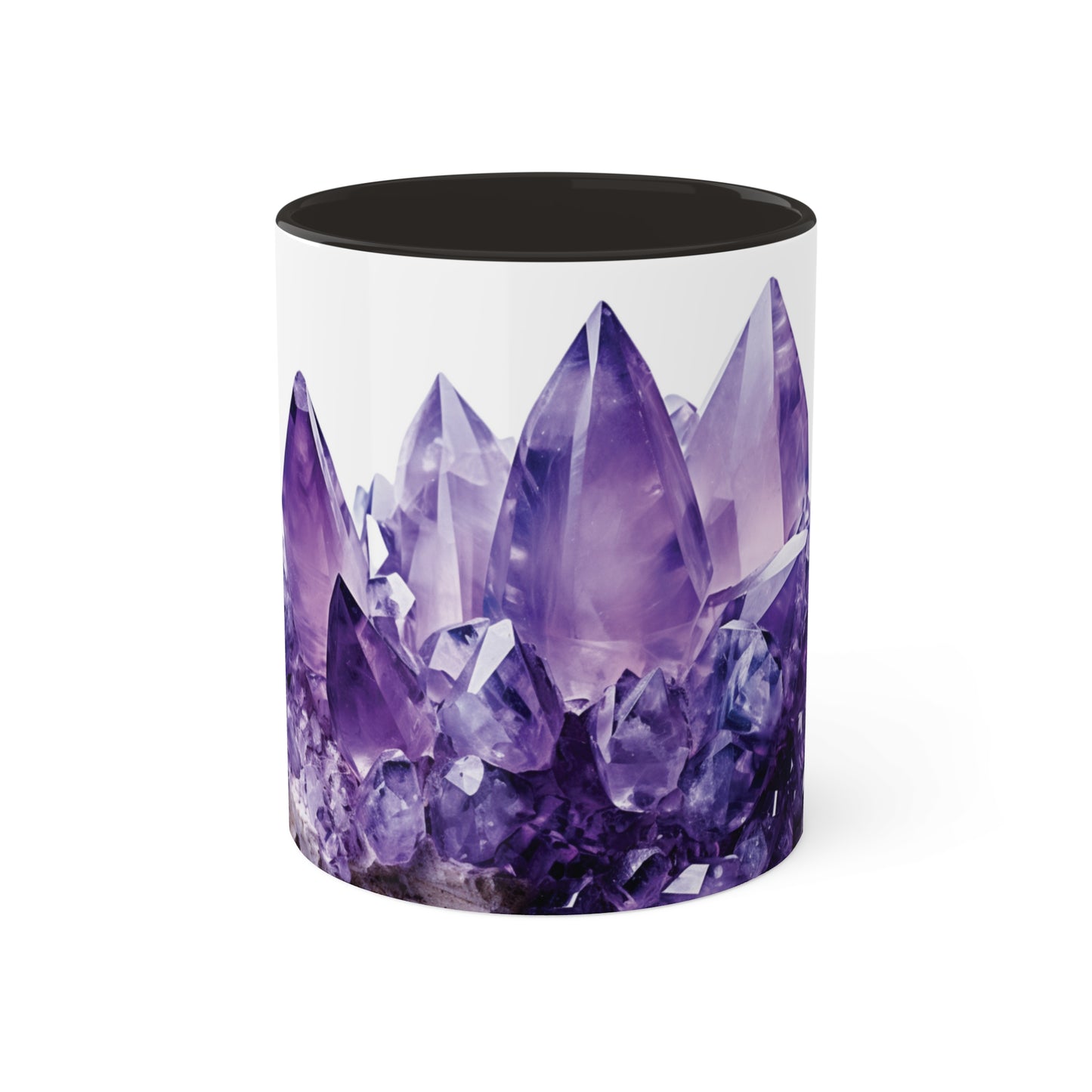 Amethyst Crystal Birthstone Coffee Cup - Energize Your Mornings with Gemstone Elegance