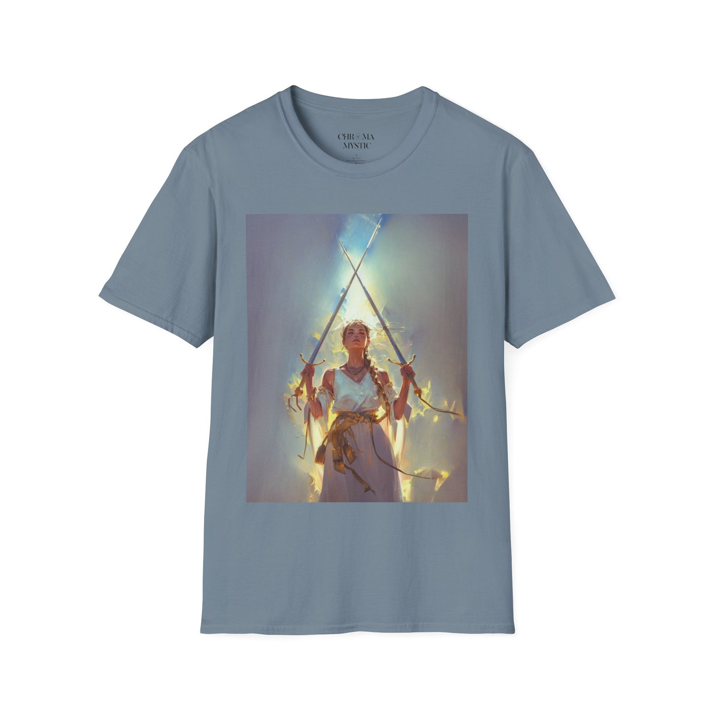 Two of Swords T-Shirt - Tarot Threads by Chroma Mystic