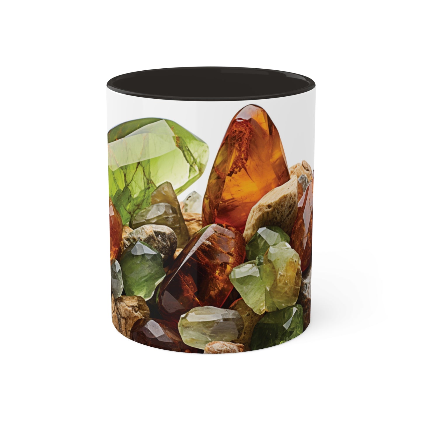 Picture Jasper and Peridot Crystal Birthstone Coffee Cup - Energize Your Mornings with Gemstone Elegance