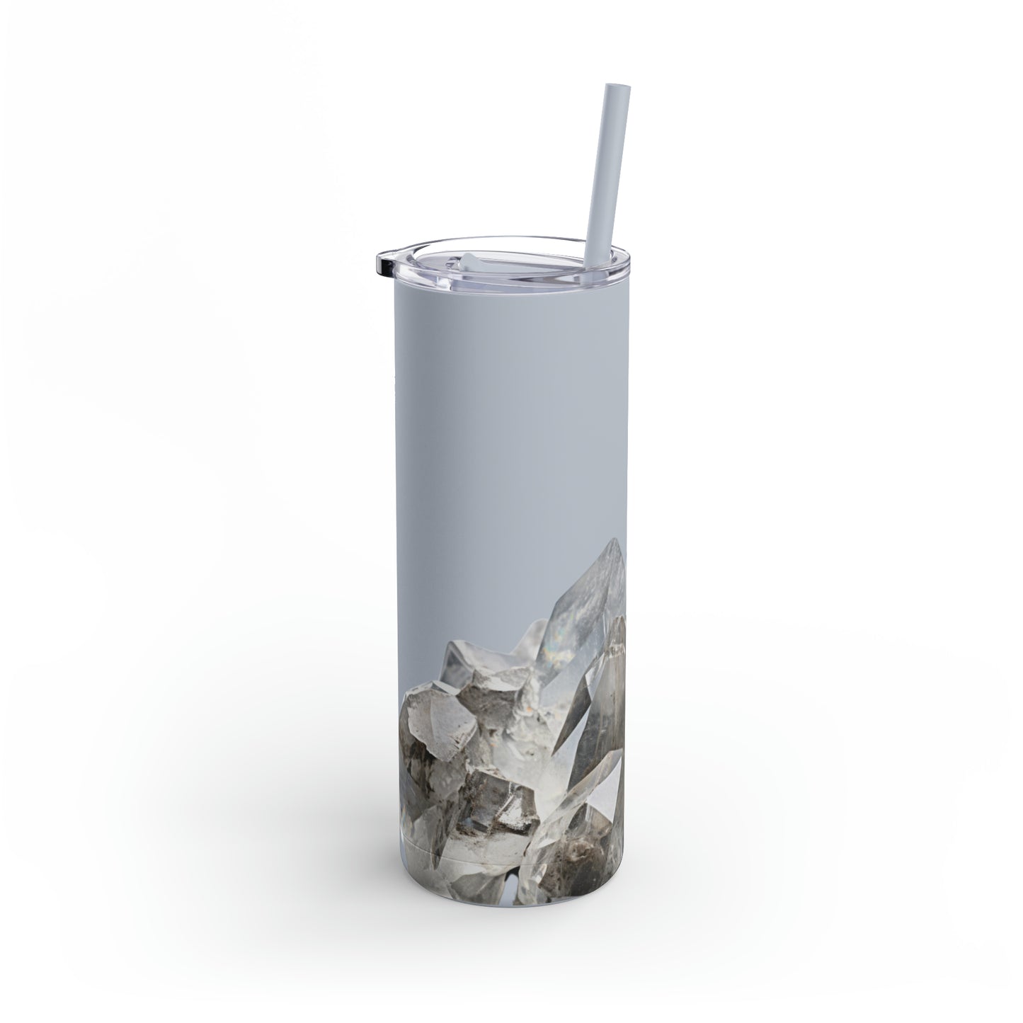 Herkimer Diamond Crystal Birthstone Skinny Matte Yoga Workout Tumbler