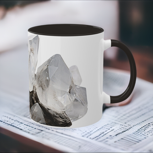 Herkimer Diamond Crystal Birthstone Coffee Cup - Energize Your Mornings with Gemstone Elegance