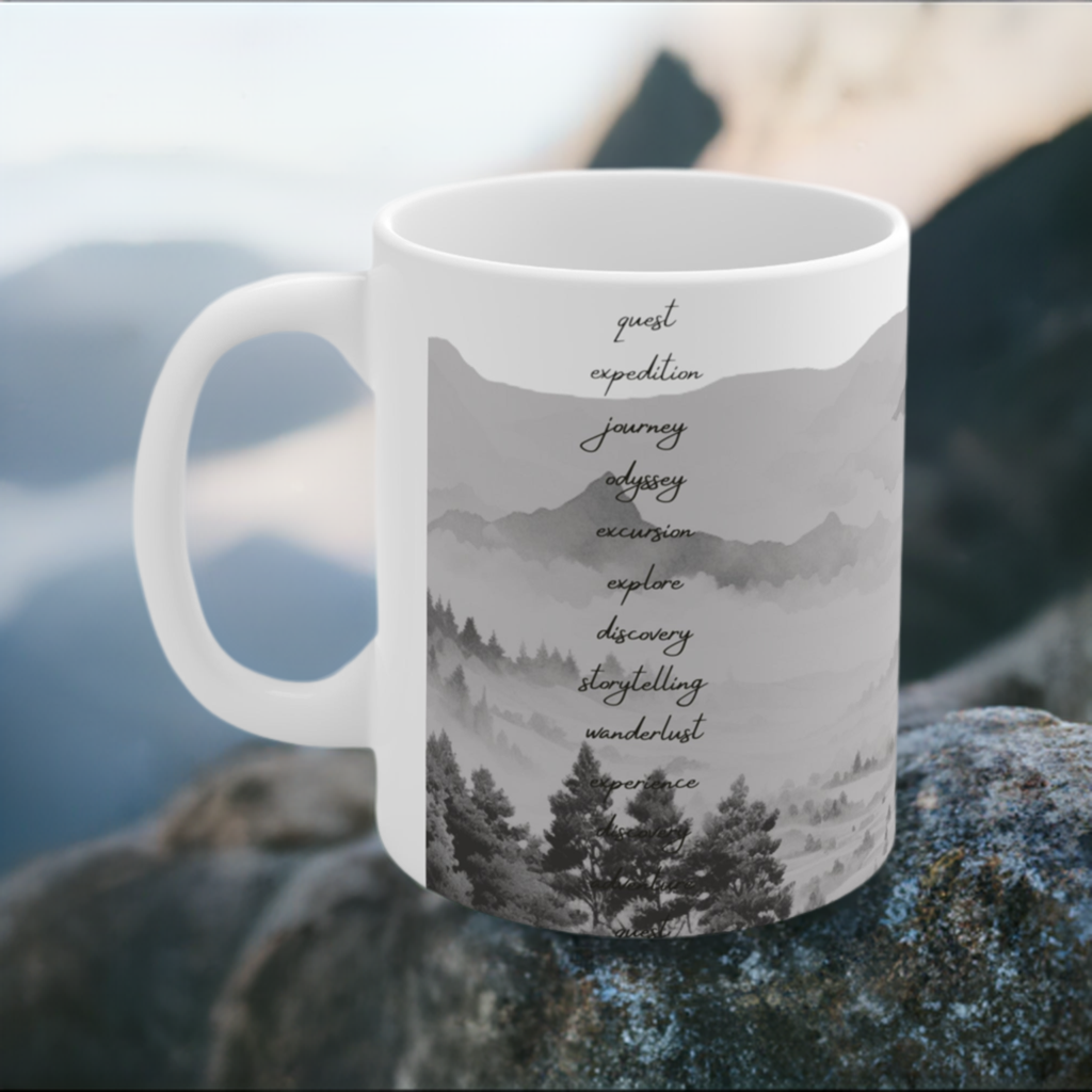 Halfling Adventurer Ceramic Coffee Cup - Creative Writing Storytelling Fantasy Mug for Enchanting Mornings