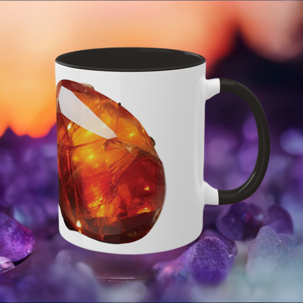 Dragon Fire Opal Crystal Birthstone Coffee Cup - Energize Your Mornings with Gemstone Elegance