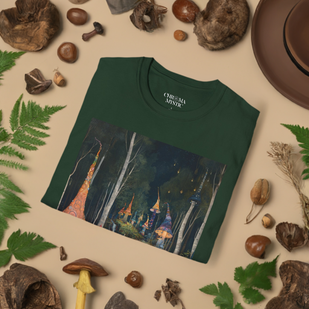 Gnome-Witch Village T-Shirt - Fantasy City Threads by Chroma Mystic