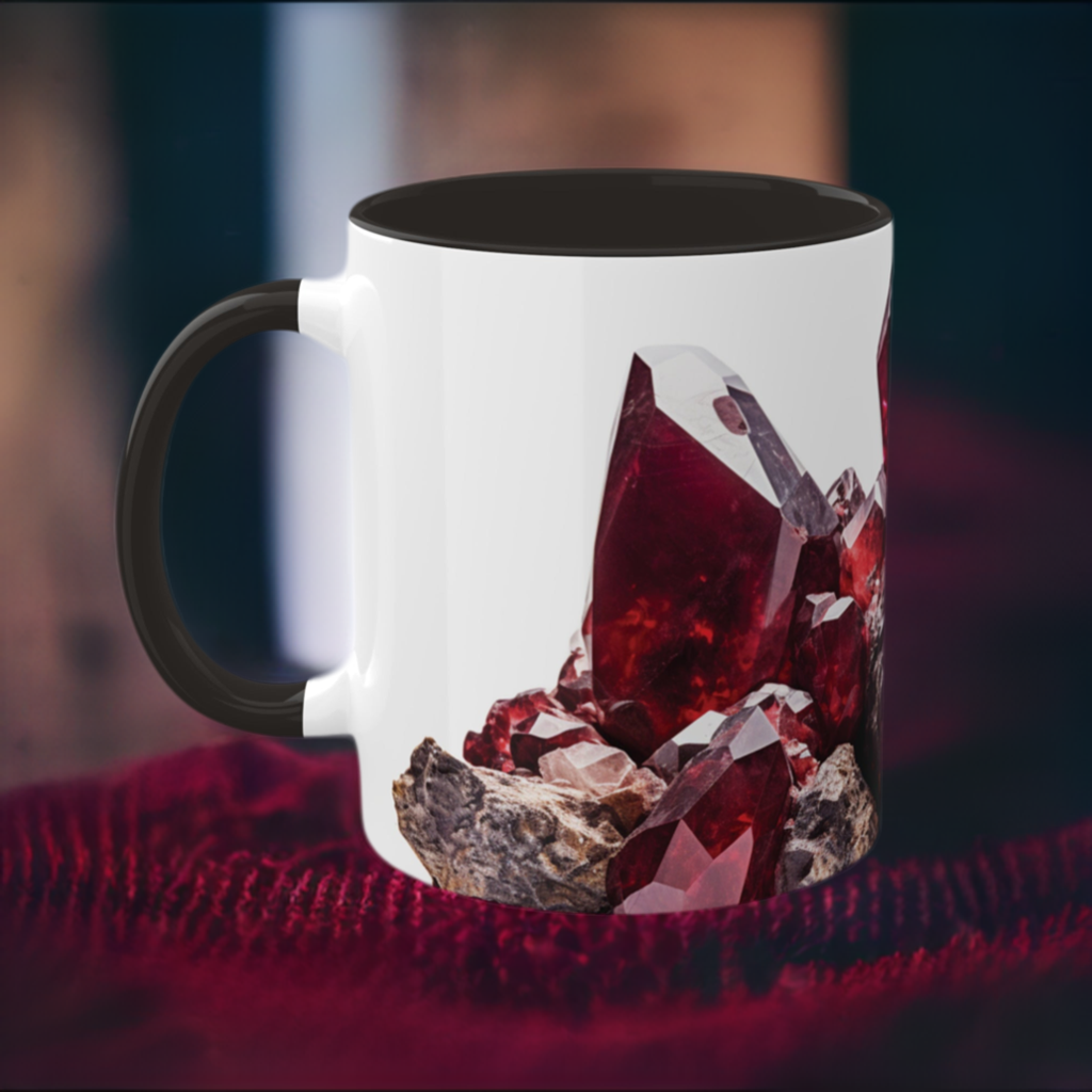 Garnet Crystal Birthstone Coffee Cup - Energize Your Mornings with Gemstone Elegance