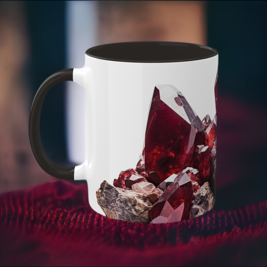 Garnet Crystal Birthstone Coffee Cup - Energize Your Mornings with Gemstone Elegance