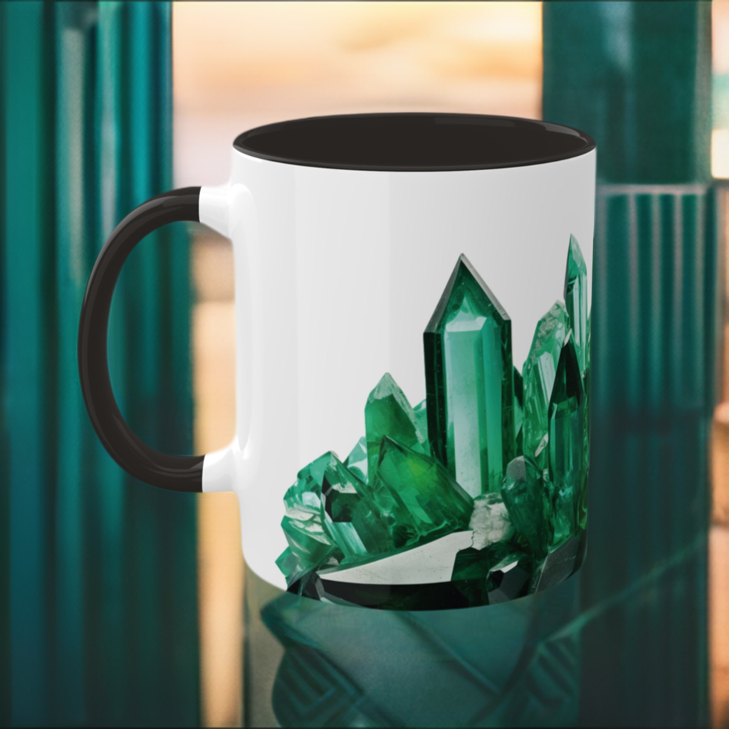 Emerald Crystal Birthstone Coffee Cup - Energize Your Mornings with Gemstone Elegance